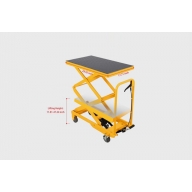 Portable double shear hydraulic platform car